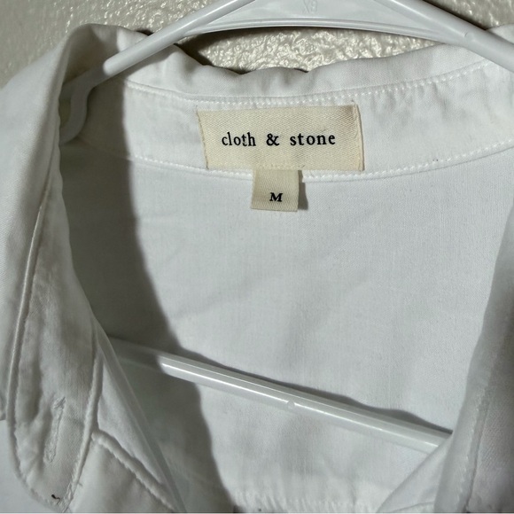 Anthropologie Cloth & Stone Crisp White Button-up Women’s Medium - Picture 4 of 6